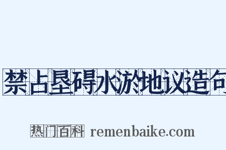禁占垦碍水淤地议造句是什么意思的图片
